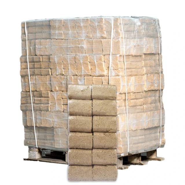 RUF Briketter Palle 96 pakker x 10 kg (960 kg) 1
