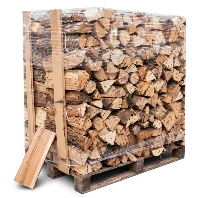 BoisExpress — 4x Palettes (2 chêne blanc + 2 Hêtre/Charme) Bûches de 50 cm Forêt Française 1