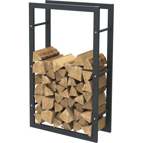 Bc-Elec – Range-bûches acier galvanisé 100x60x25cm – HHWPF0018 – capacité 350kg – pour bois dur et teck – rack extérieur robuste 1