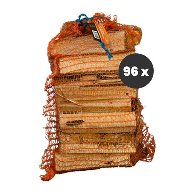 Palette Giant Flames Bois d'allumage 96 sacs en filet x 12,5L (1200L) 1