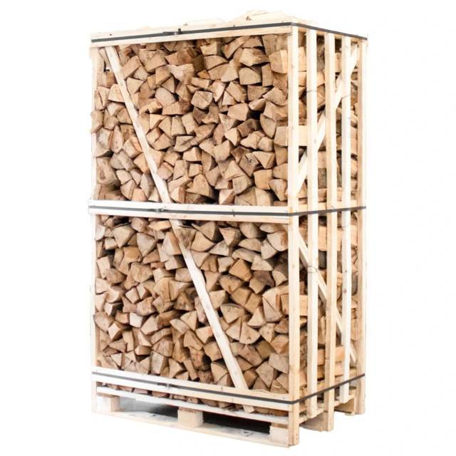 Palette de bois de chauffage hêtre fendu 33cm séché en chambre 1