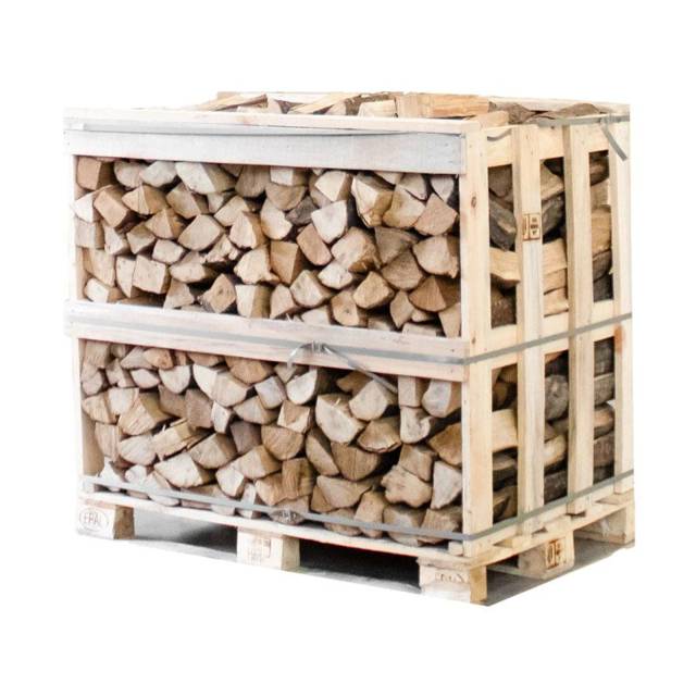 Demi-palette de bois de chauffage en charme fendu séché au four 25cm 1