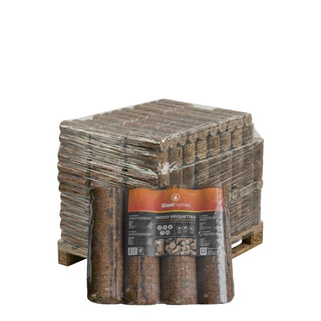 Giant Flames træbriketter – 95 pakker à 4,8 kg 1